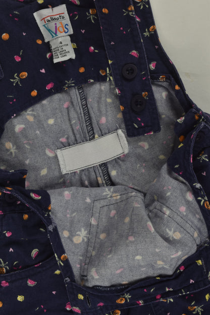Talbots Kids Size 4 Fruit Short Overalls