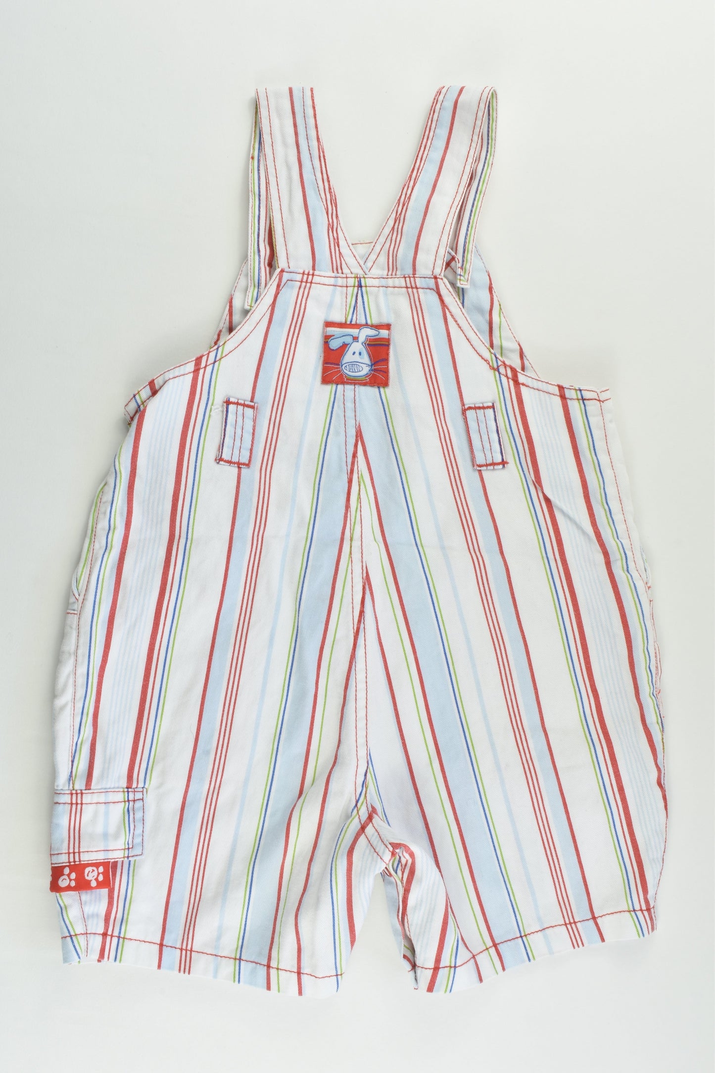 Target (Older Style) Size 1 Striped Dog Short Overalls