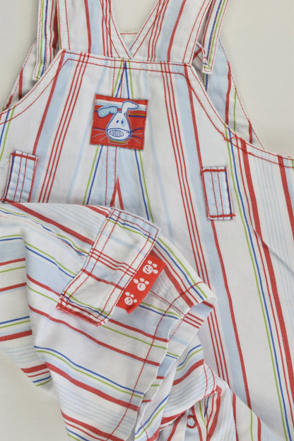 Target (Older Style) Size 1 Striped Dog Short Overalls