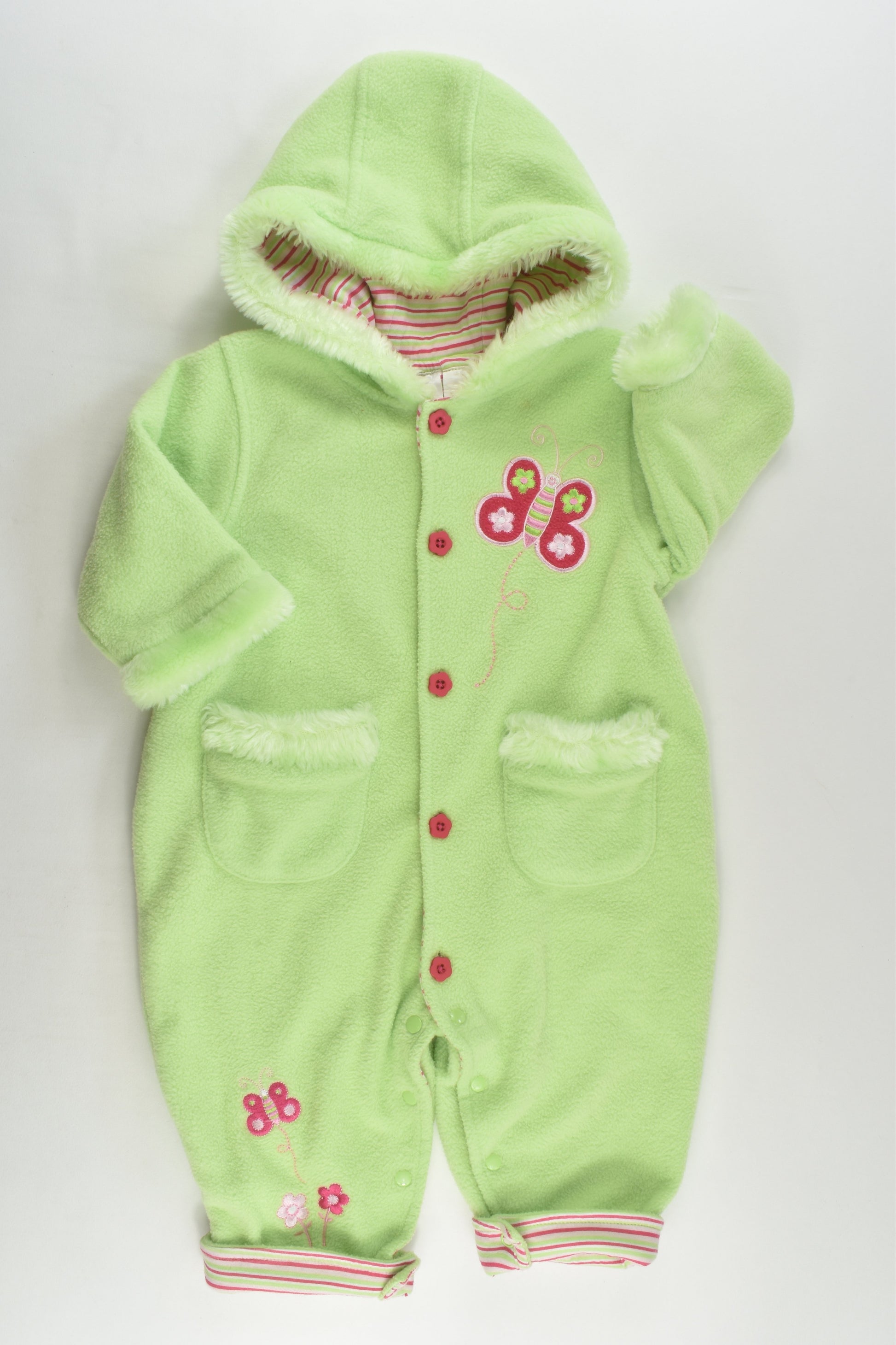 Target Size 0 Lined Butterfly Fleece Pramsuit