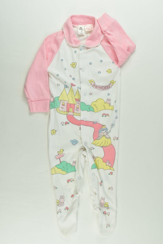 Target Size 0 Vintage Princess and Castle Footed Romper