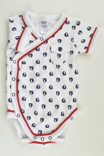Target Size 00 (3-6 months) Nautical Wrap Bodysuit