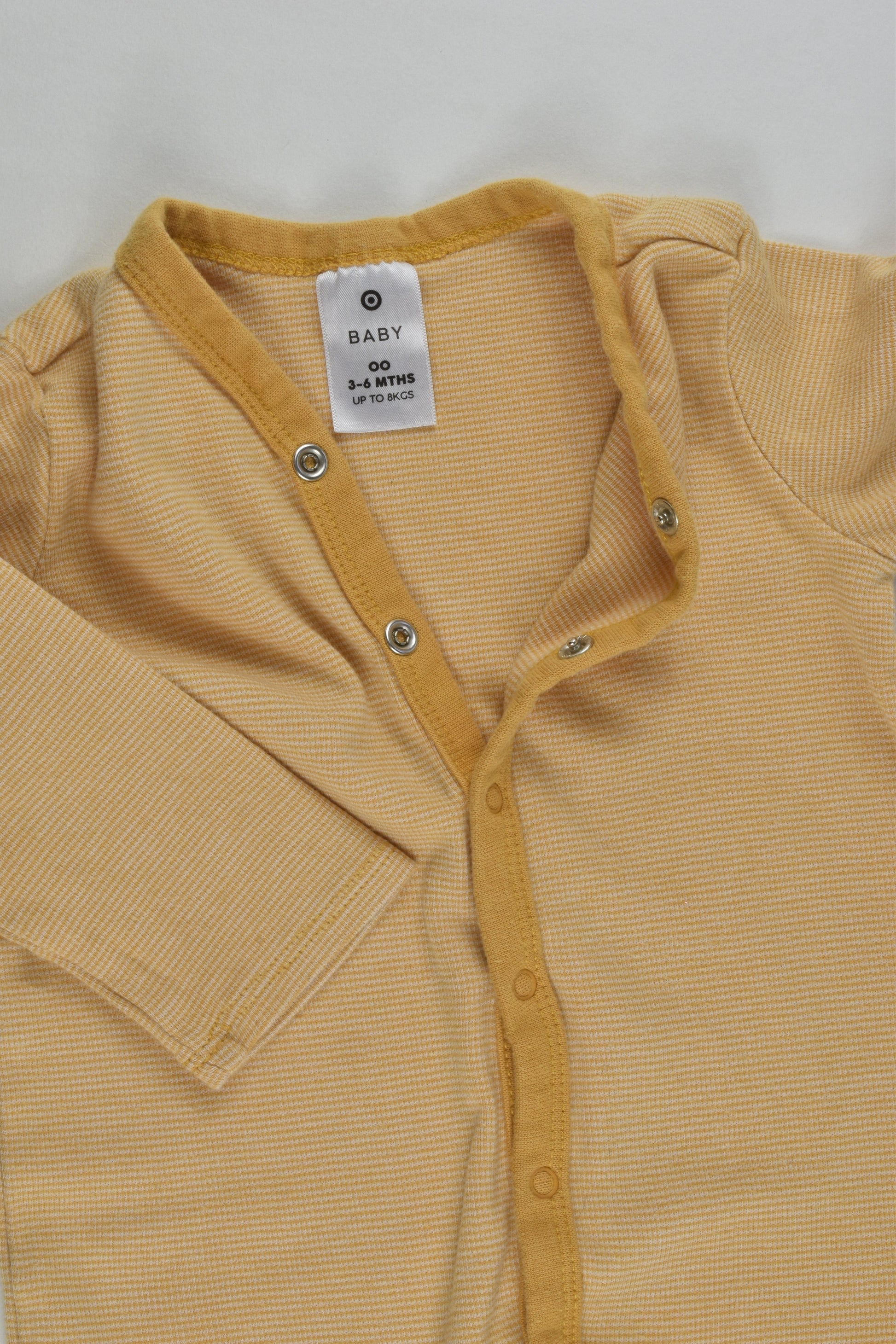 Target Size 00 (3-6 months) Striped Mustard Romper