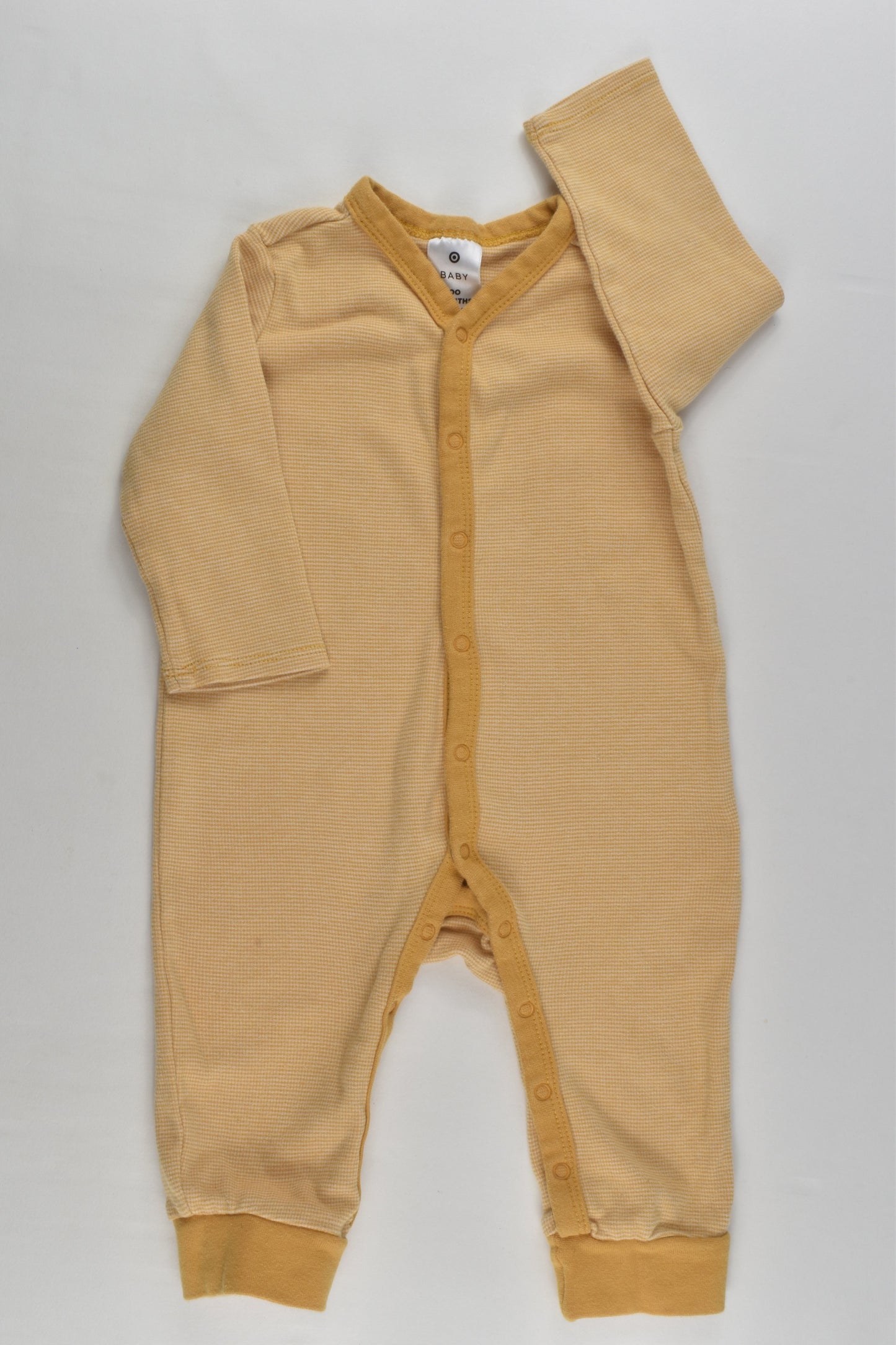 Target Size 00 (3-6 months) Striped Mustard Romper