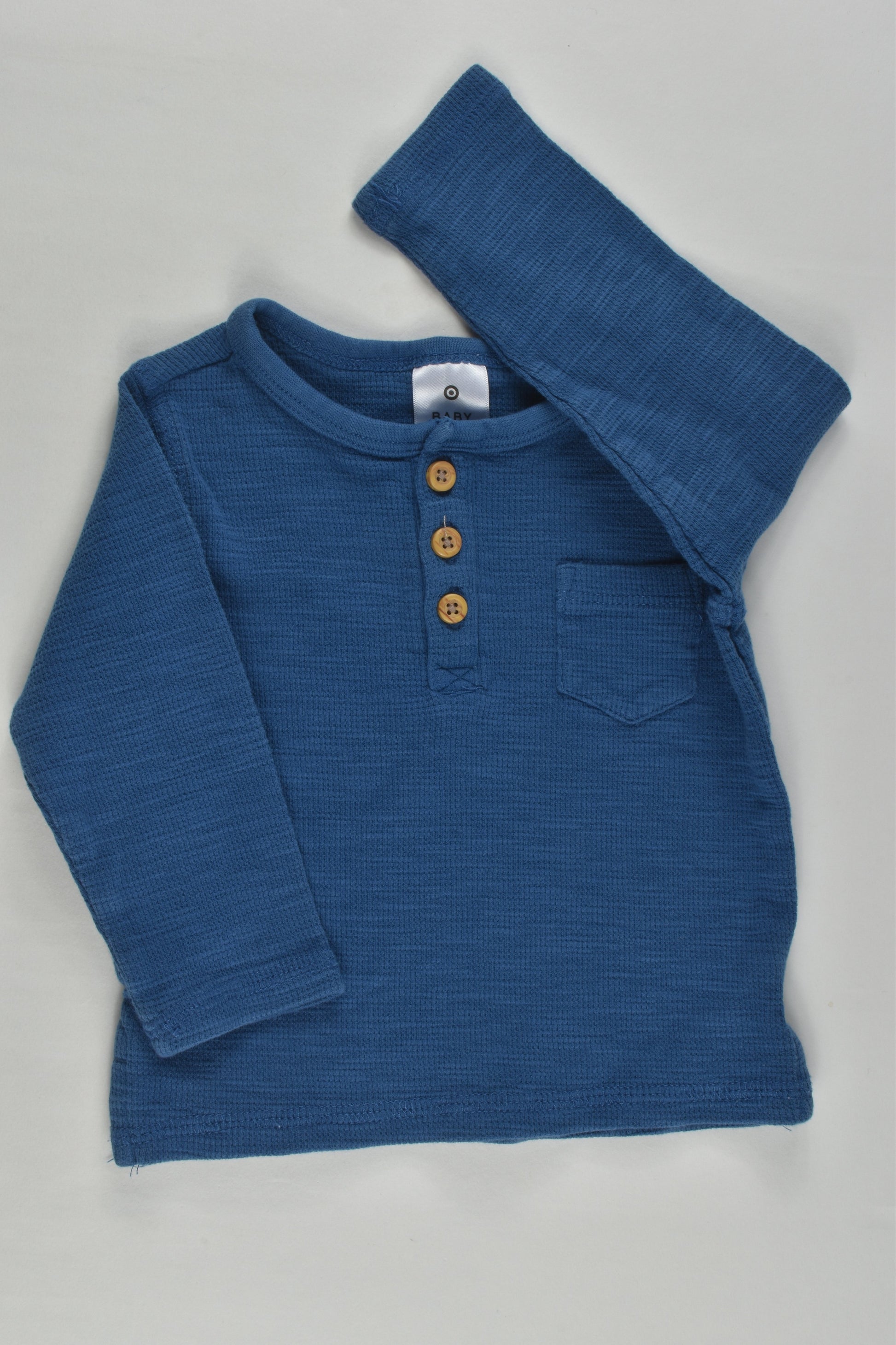 Target Size 00 Blue Waffle Top