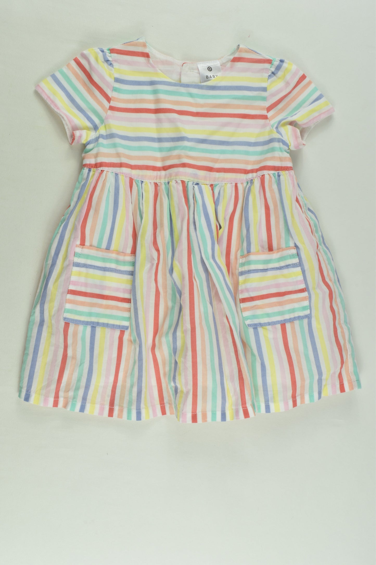 Target Size 00 Lined Rainbow Stripes Dress