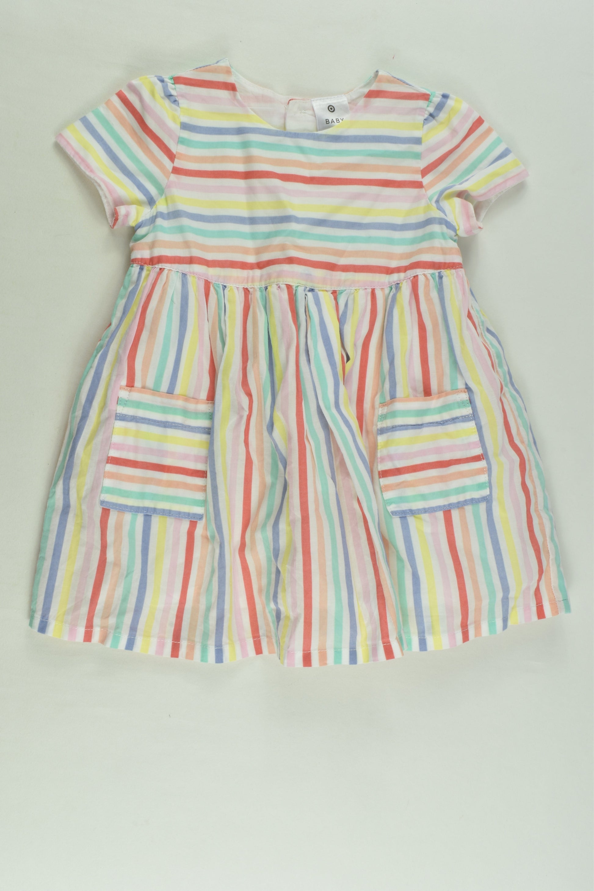 Target Size 00 Lined Rainbow Stripes Dress