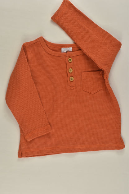 Target Size 00 Orange Waffle Top