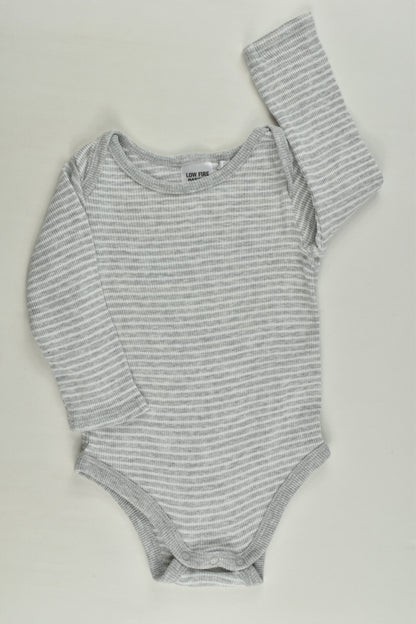 Target Size 00 Ribbed Striped Organic Bodysuit