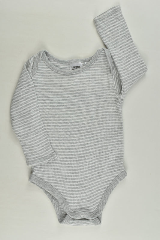 Target Size 00 Ribbed Striped Organic Bodysuit