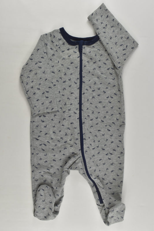 Target Size 000 Ants Footed Zip Romper