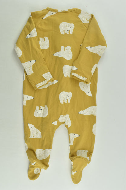 Target Size 000 Organic Polar Bear Footed Romper