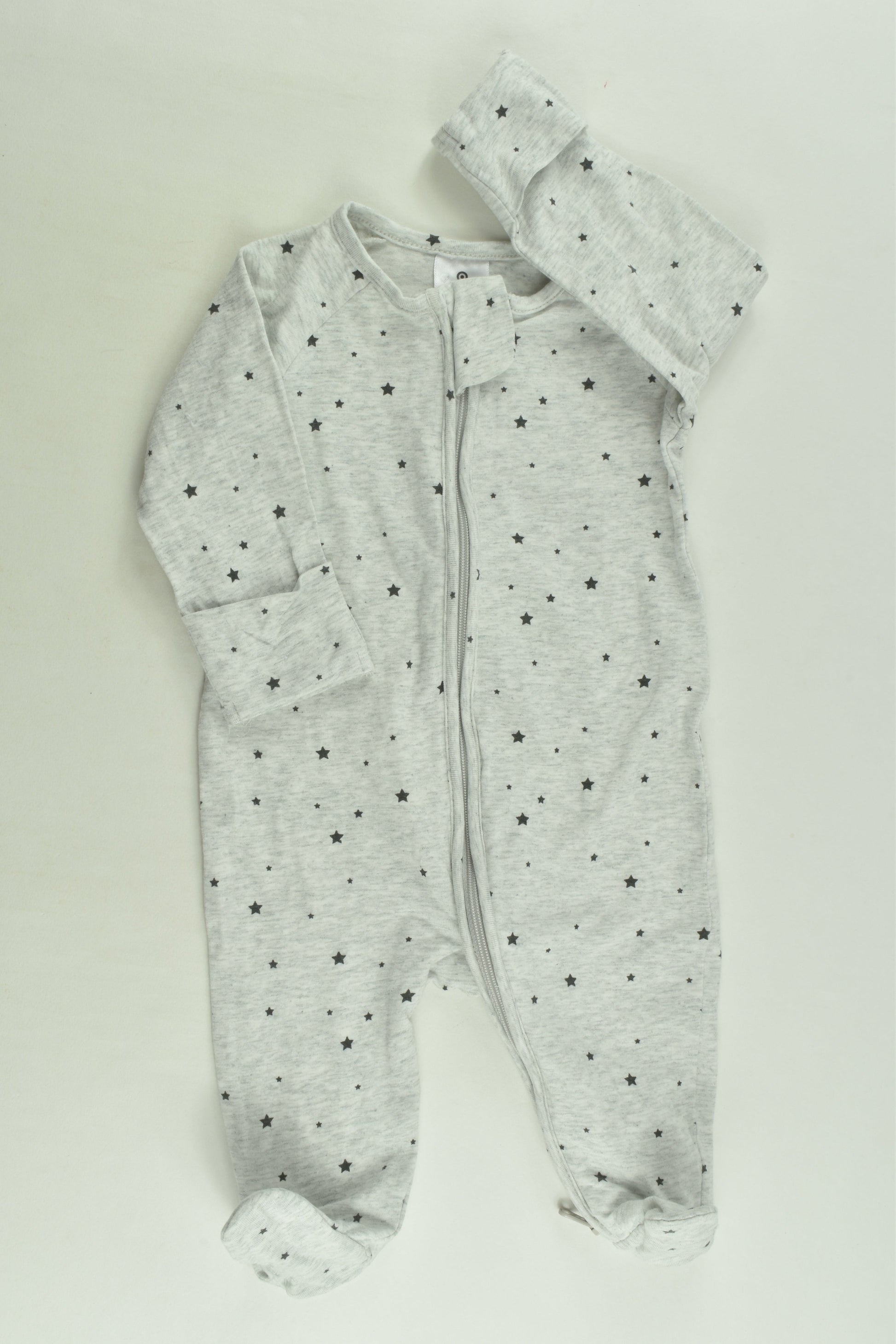 Target Size 000 Organic Stars Footed Romper