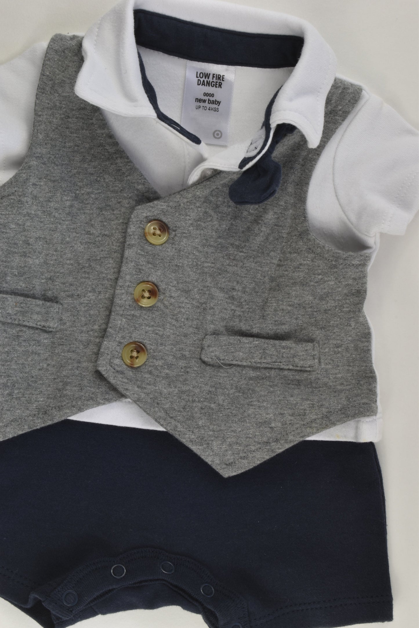 Target Size 0000 Bow and Vest Short Romper