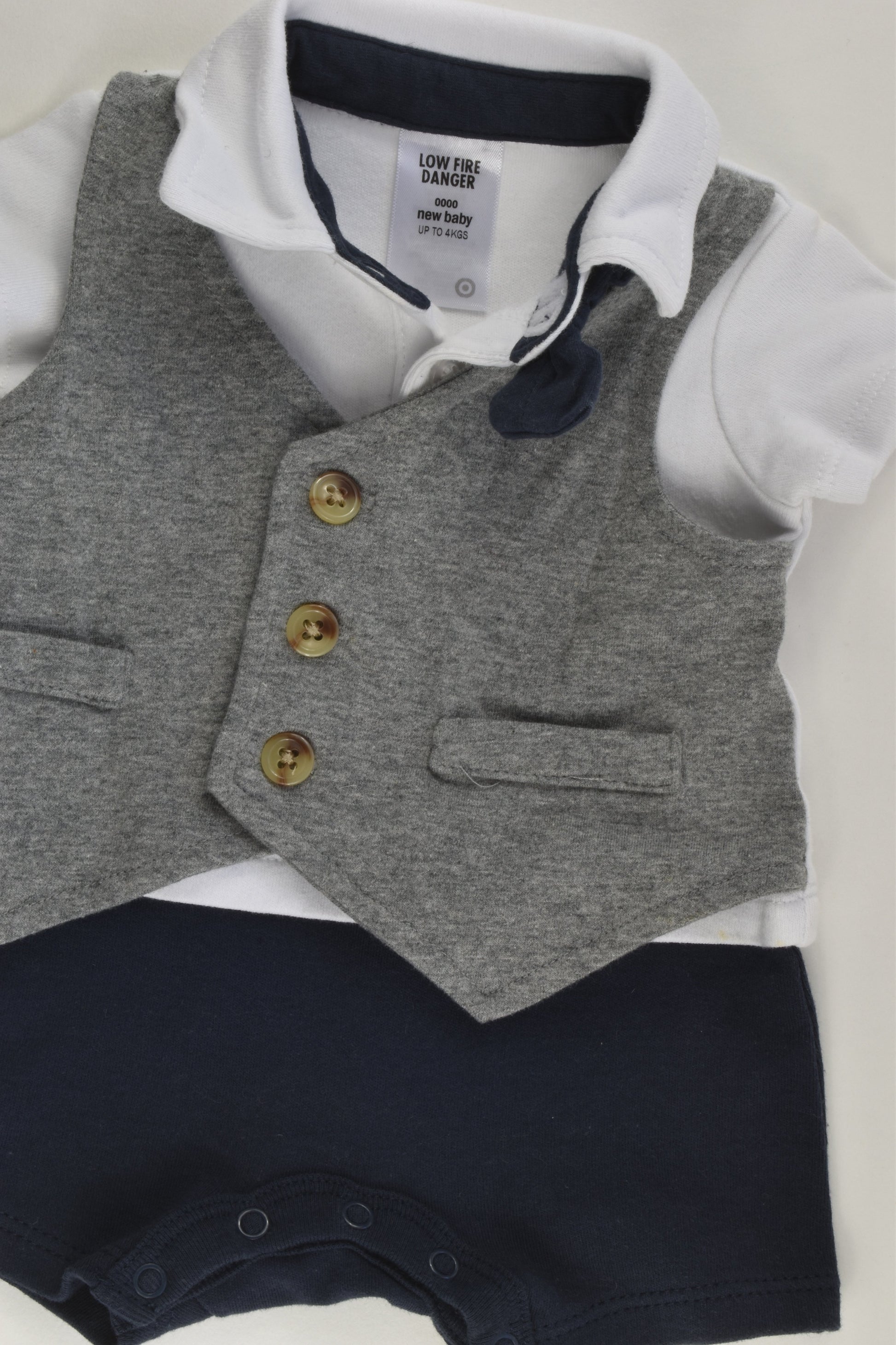 Target Size 0000 Bow and Vest Short Romper