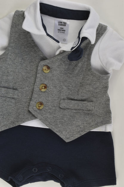 Target Size 0000 Bow and Vest Short Romper