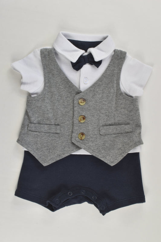 Target Size 0000 Bow and Vest Short Romper
