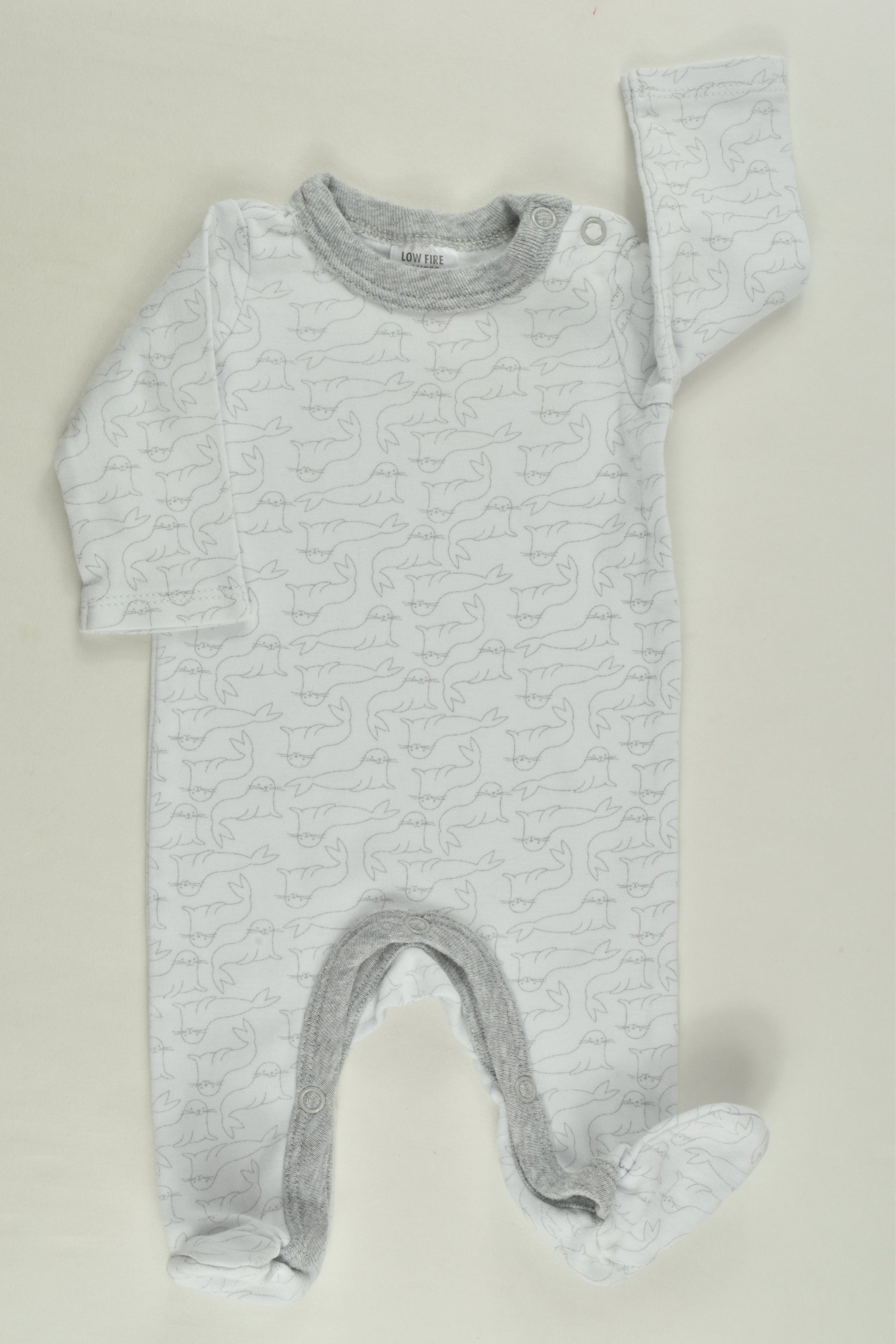 Target Size 0000 Seals Footed Romper