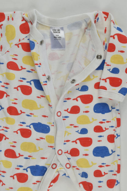 Target Size 0000 Whale Footed Romper