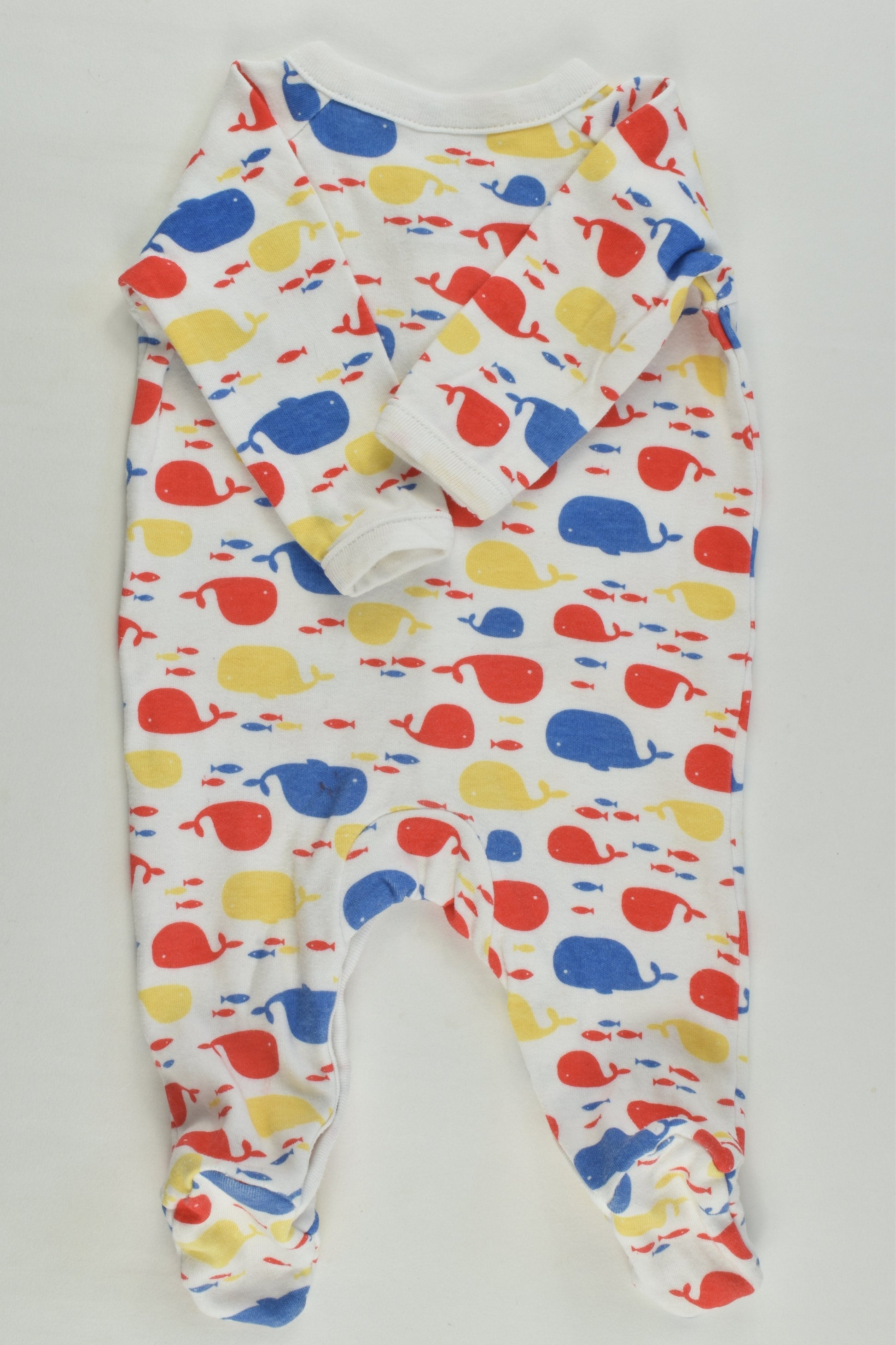 Target Size 0000 Whale Footed Romper