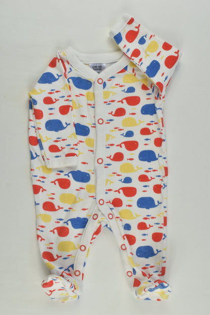 Target Size 0000 Whale Footed Romper