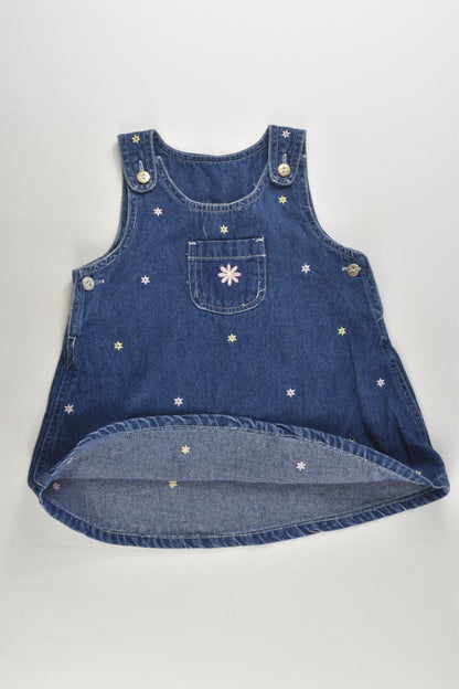 Target Size 1 Denim Dress with Floral Embroidery