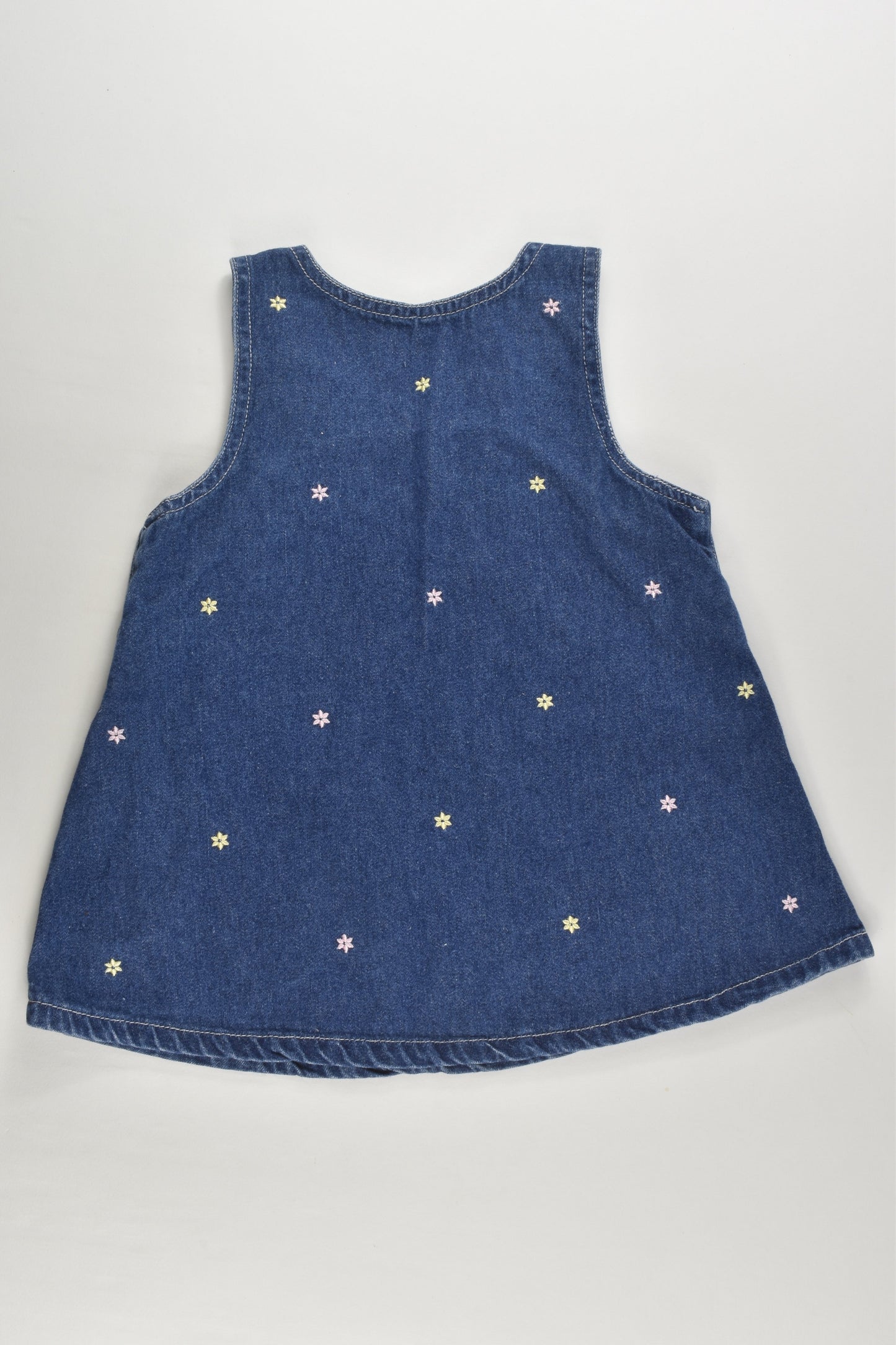 Target Size 1 Denim Dress with Floral Embroidery