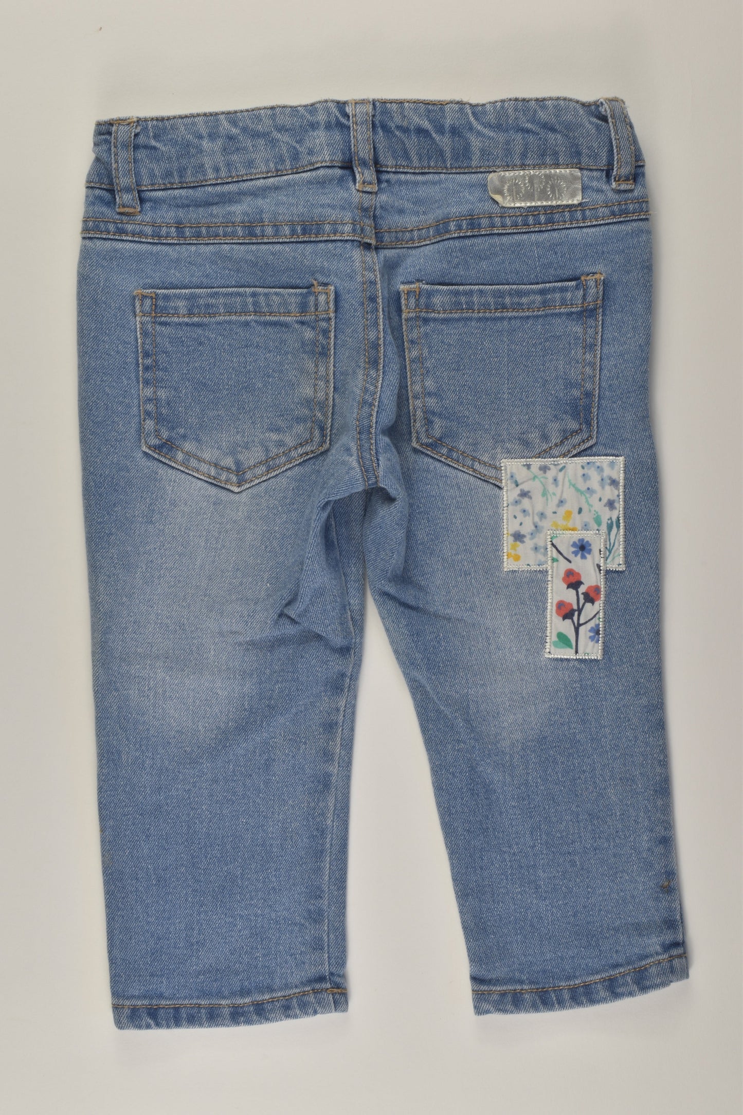 Target Size 1 Flower Patch Denim Pants