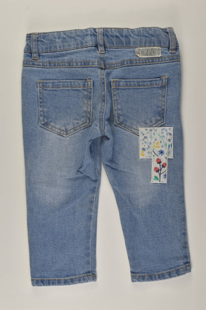 Target Size 1 Flower Patch Denim Pants