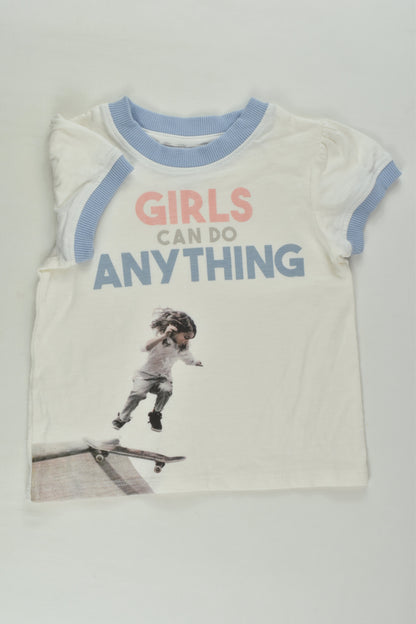 Target Size 1 'Girls Can Do Anything' T-shirt
