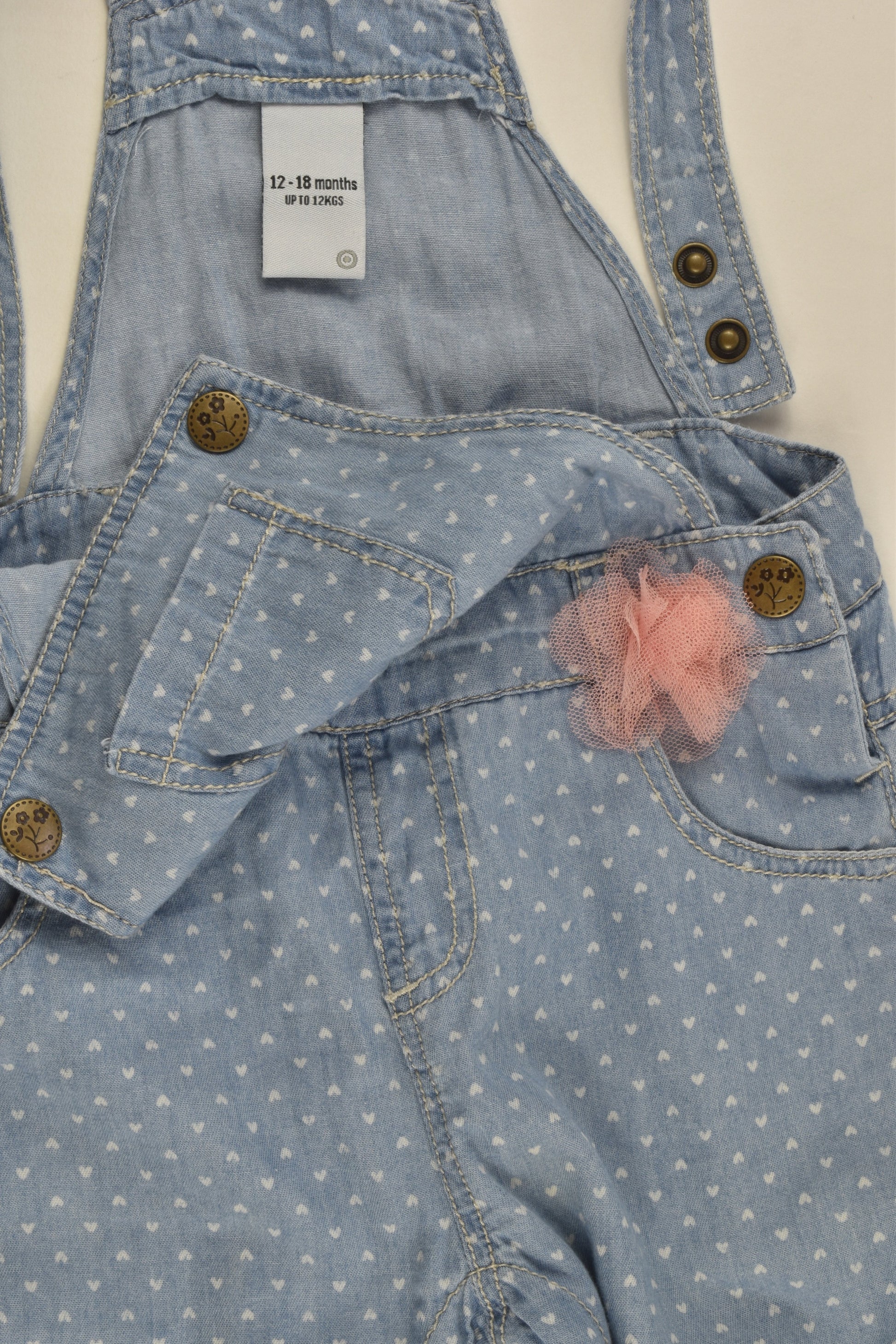 Target Size 1 Lightweight Denim Overalls
