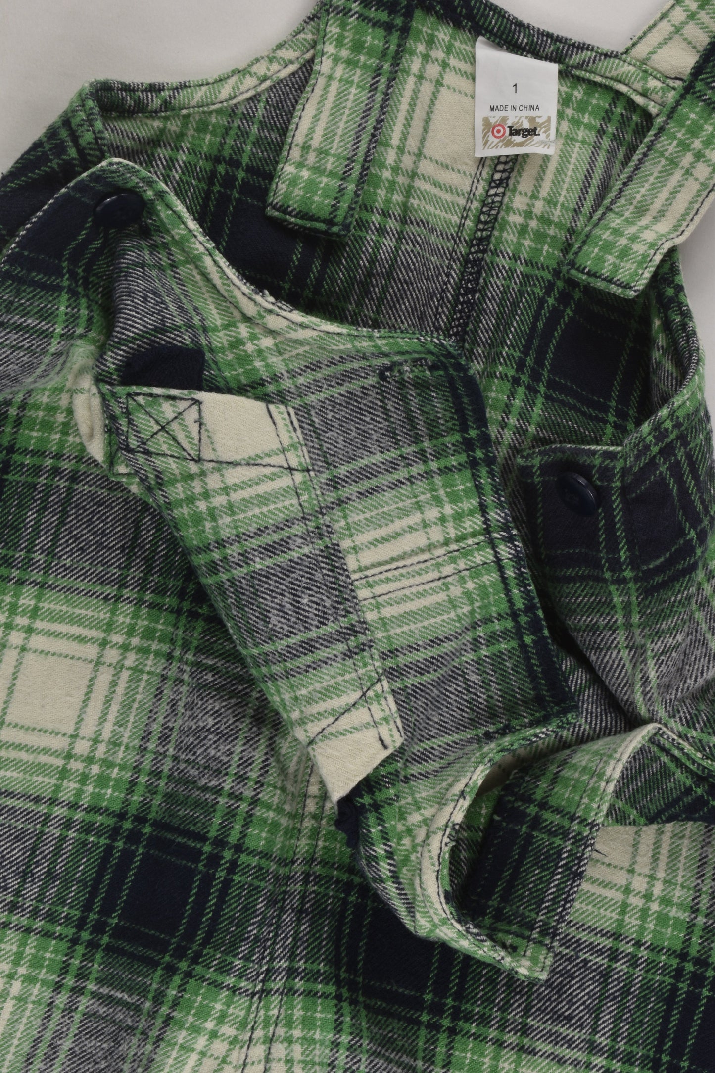 Target Size 1 Older Style Checked Overalls