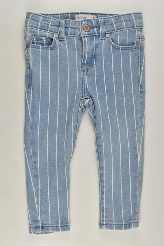 Target Size 1 Striped Stretchy Denim Pants