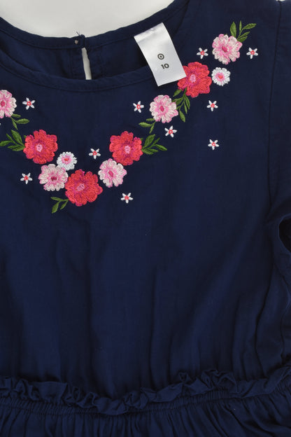 Target Size 10 Viscose Dress with Floral Embroidery