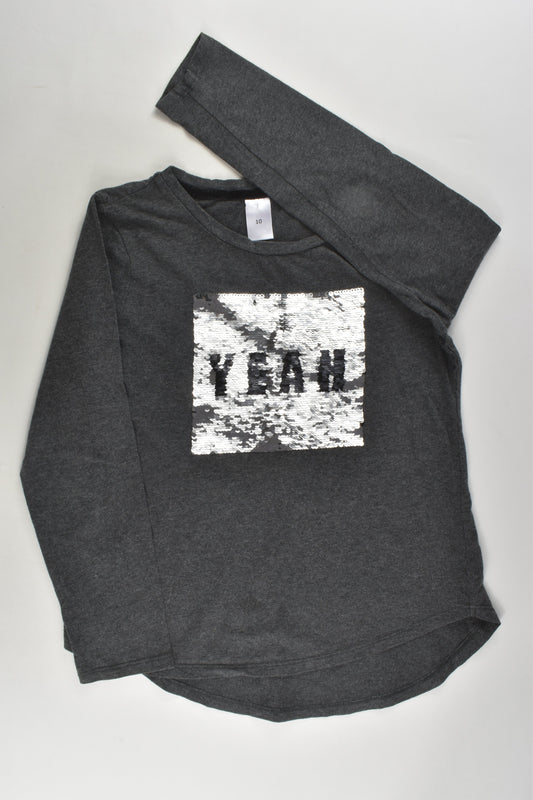 Target Size 10 'Yeah/No' Reversible Sequins Top