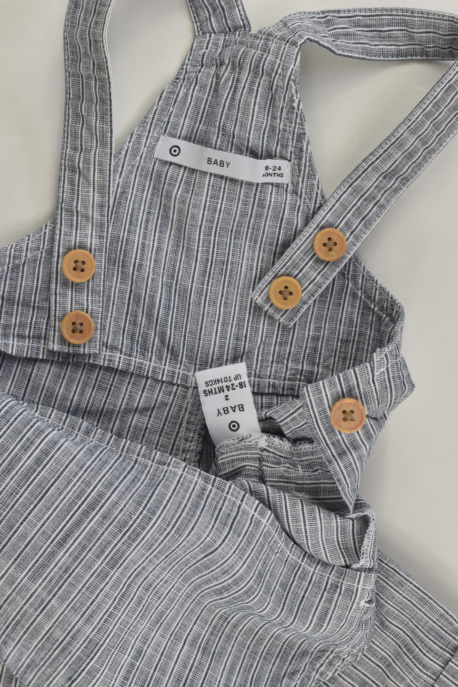 Target Size 2 (18-24 months) Striped Short Overalls