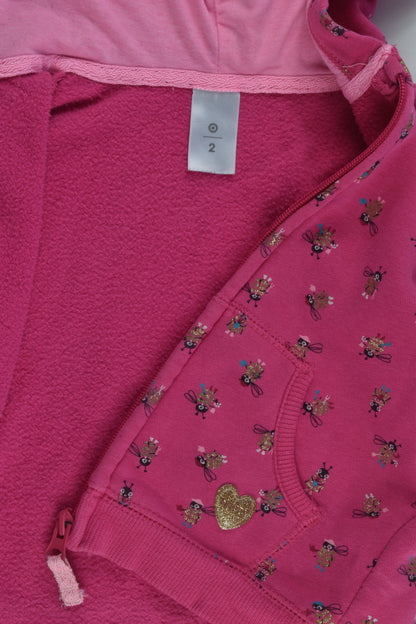 Target Size 2 Busy Bees Hooded Zip Jumper