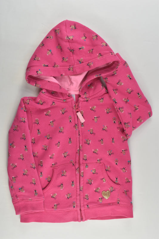 Target Size 2 Busy Bees Hooded Zip Jumper