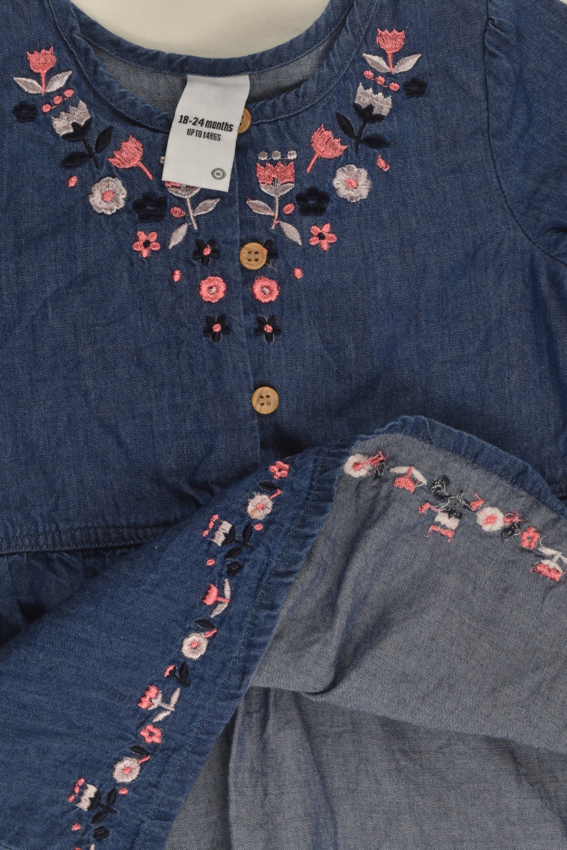 Target Size 2 Embroidery Denim Blouse