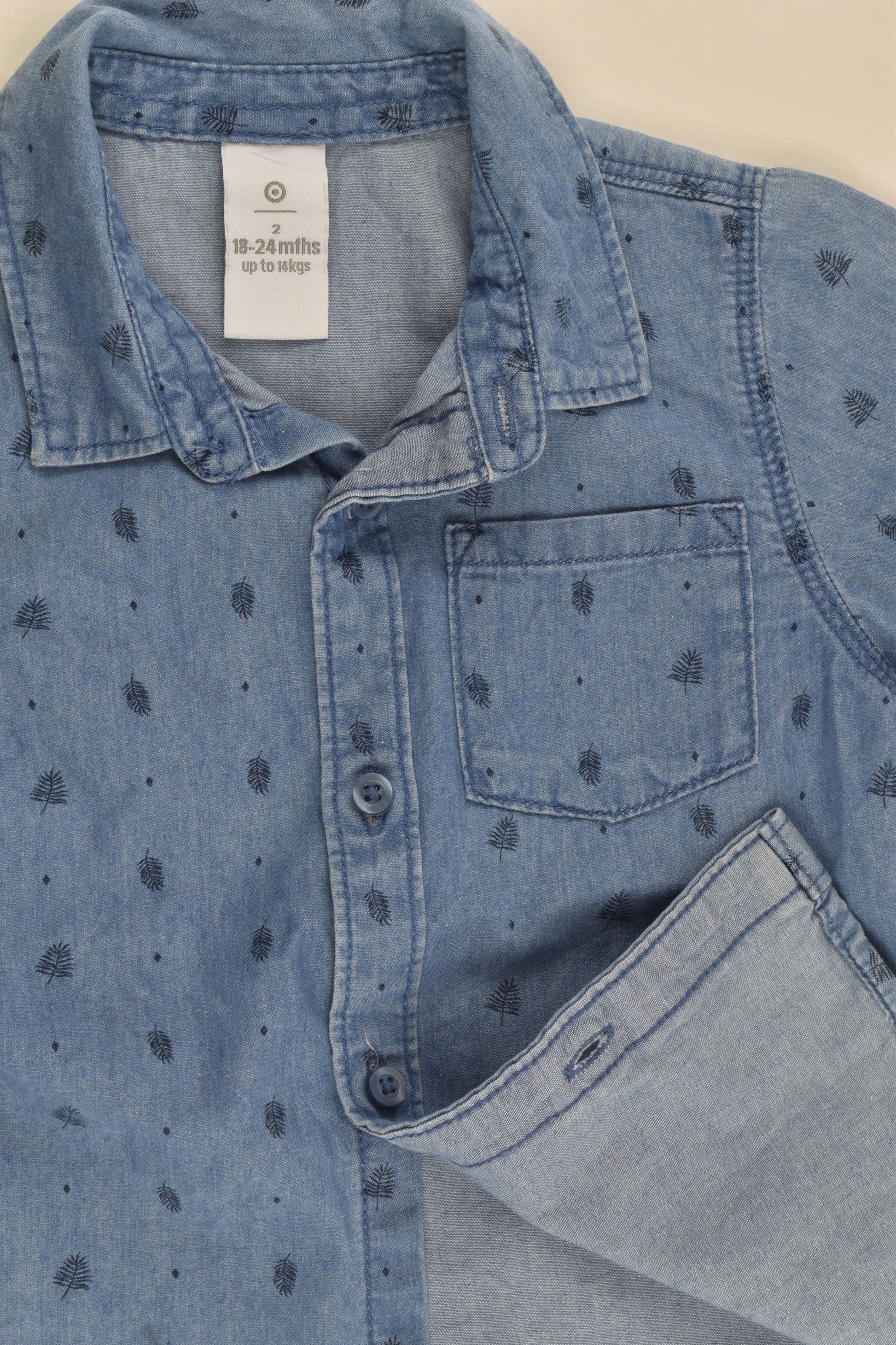 Target Size 2 Feathers Lightweight Denim Shirt