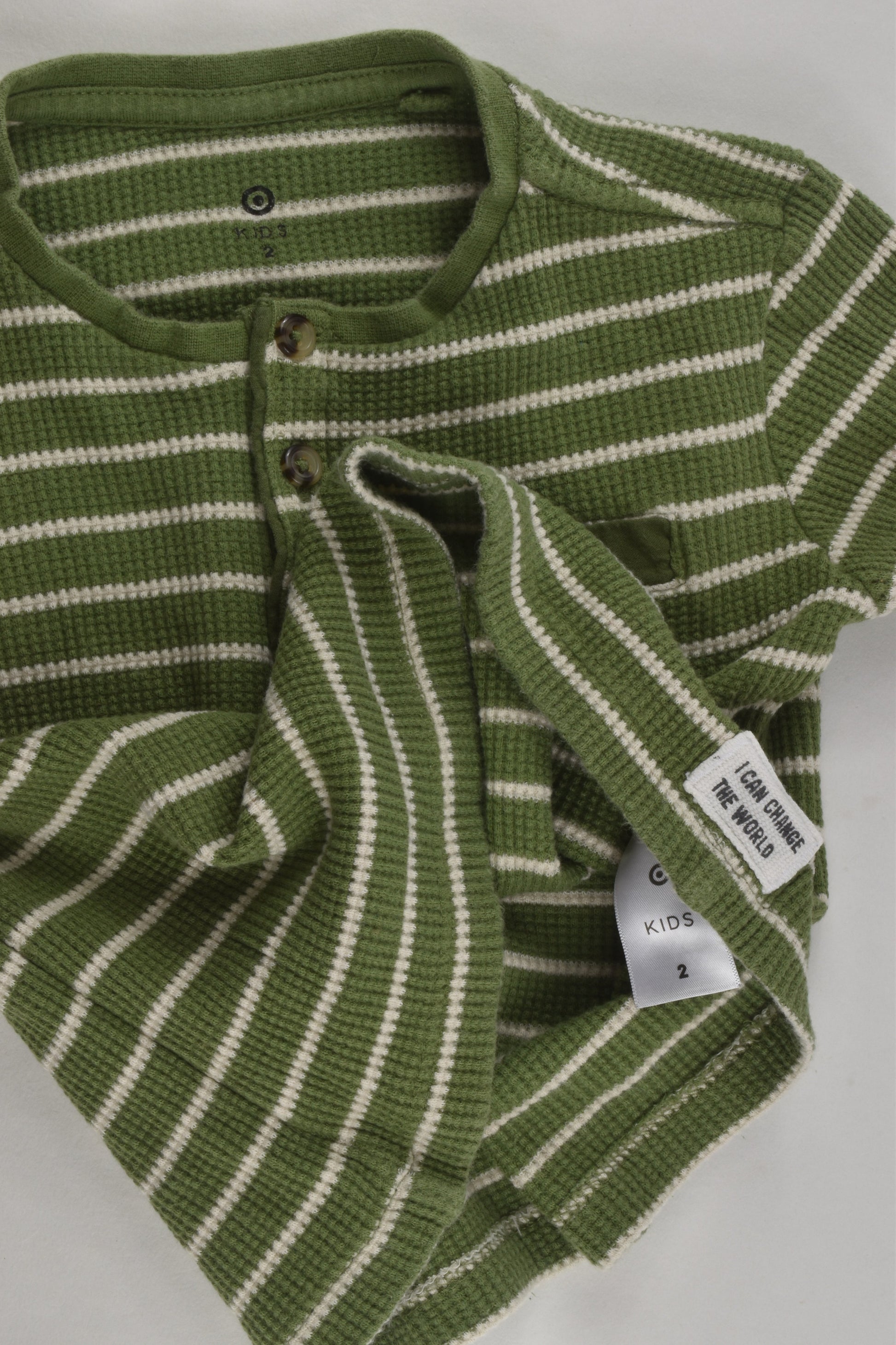 Target Size 2 Striped Waffle Top