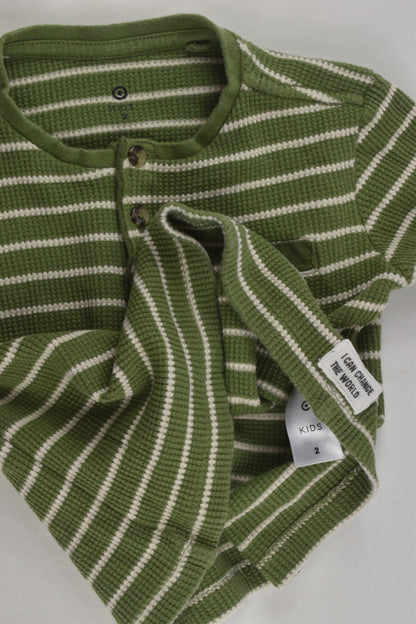 Target Size 2 Striped Waffle Top