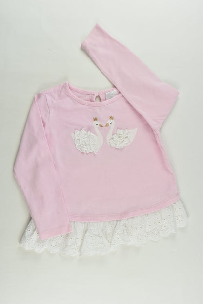 Target Size 3 Lace Swans Top