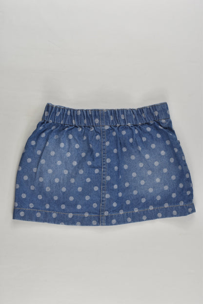 Target Size 3 Polka Dots Denim Skirt
