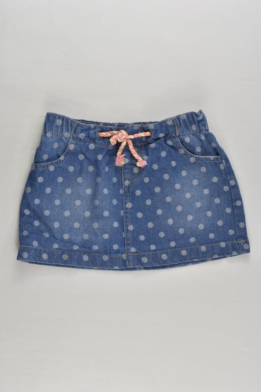Target Size 3 Polka Dots Denim Skirt