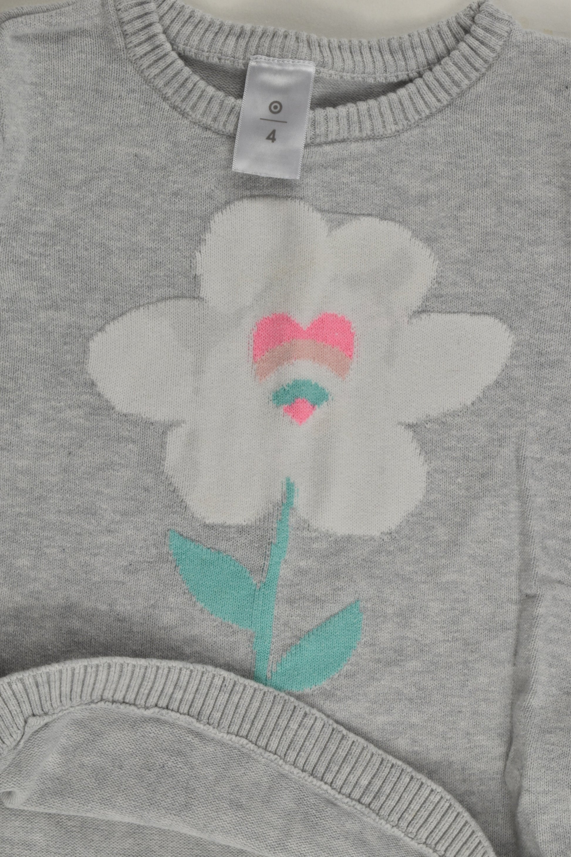 Target Size 4 Flower Knit Jumper