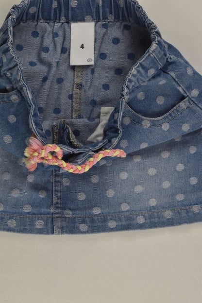 Target Size 4 Polka Dots Denim Skirt