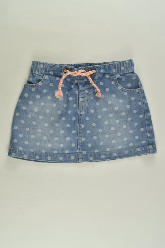 Target Size 4 Polka Dots Denim Skirt