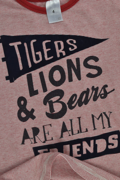 Target Size 4 'Tigers, Lions & Bears Are All My Friends' Top