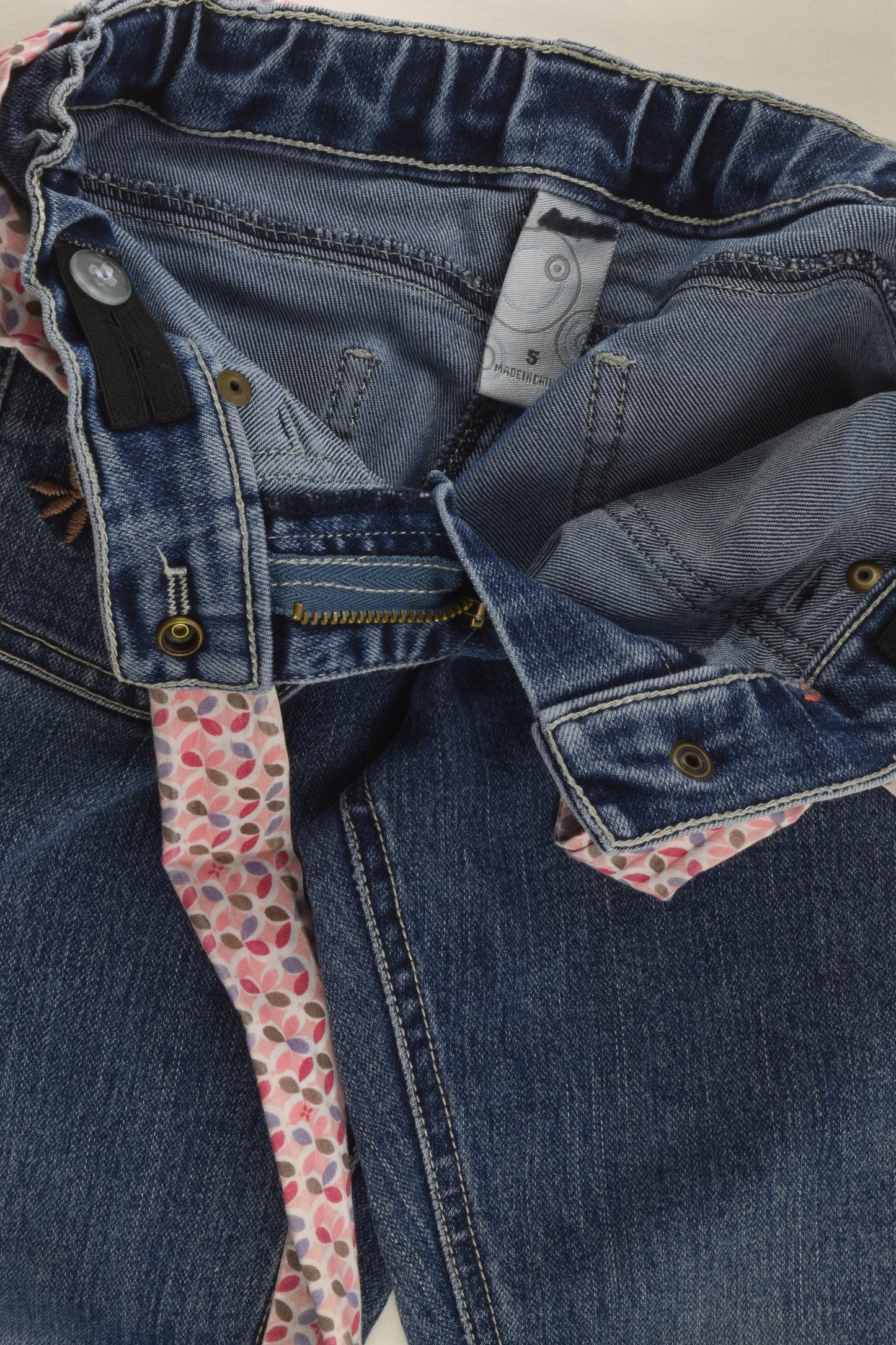 Target Size 5 Floral Embroidery Denim Pants